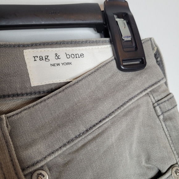 Rag & Bone Gray Raw Hem Ankle Skinny Jeans - Picture 8 of 15